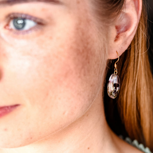 Crystal Mushroom Earrings