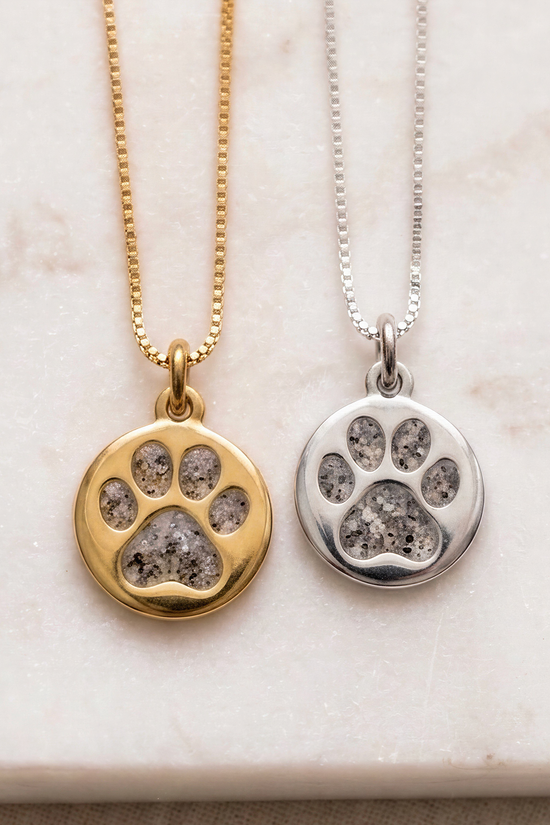 Paw Print Circle Keepsake Necklace