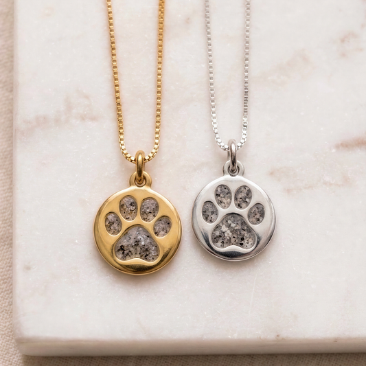 Paw Print Circle Keepsake Necklace