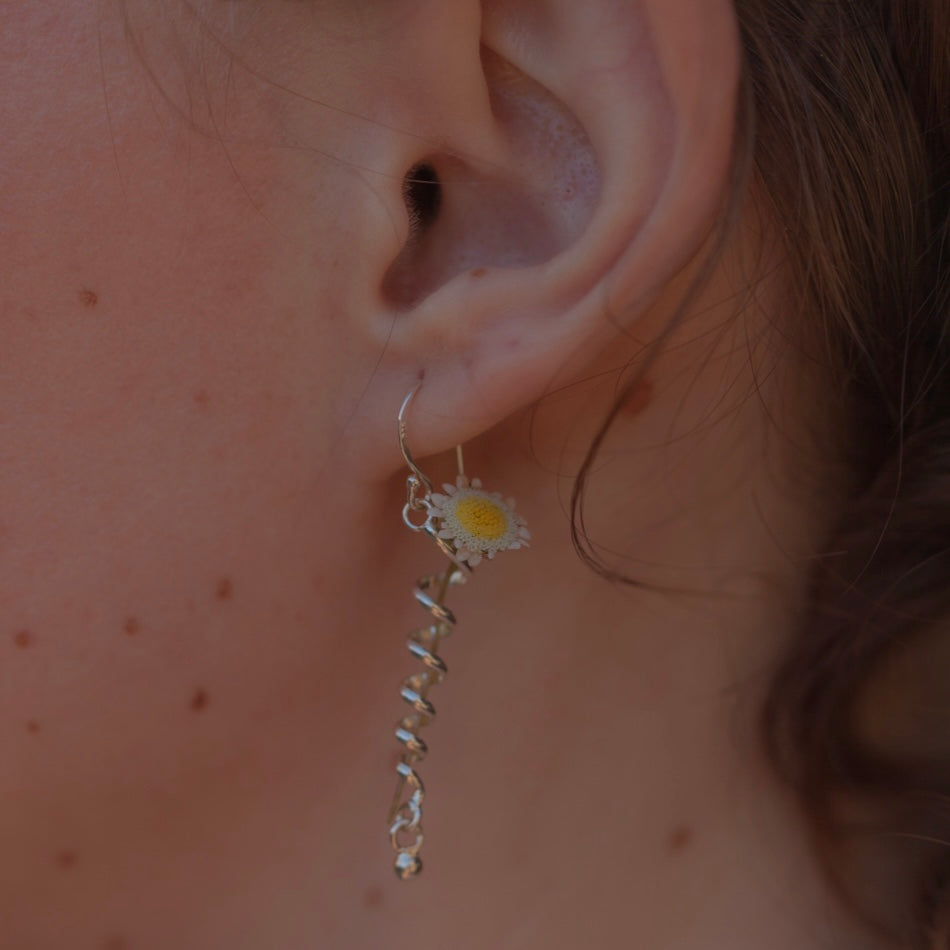 Flower Holder necklace & earrings