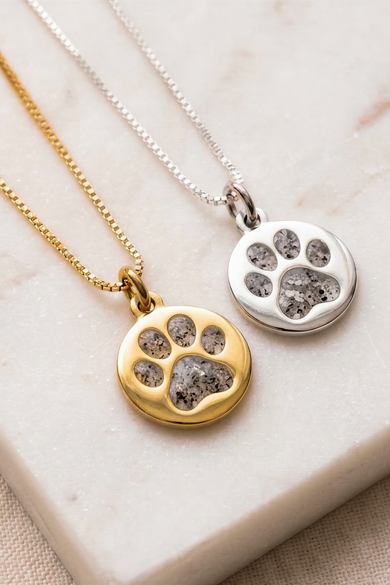 Paw Print Circle Keepsake Necklace