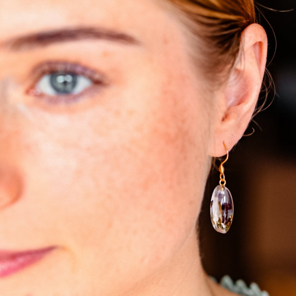 Crystal Mushroom Earrings