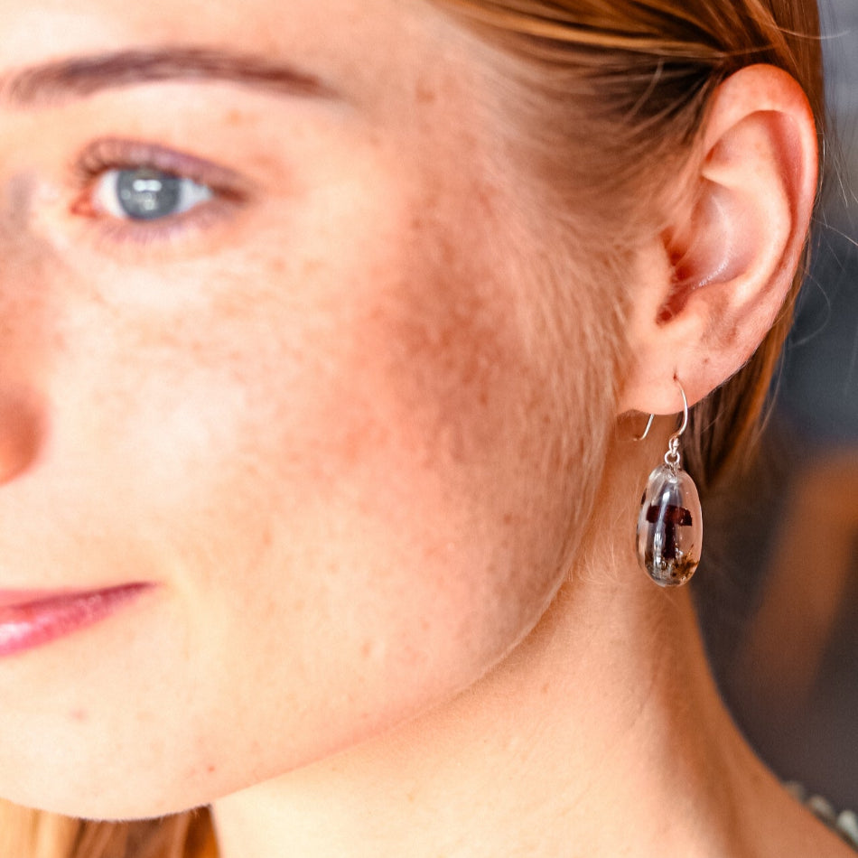 Crystal Mushroom Earrings