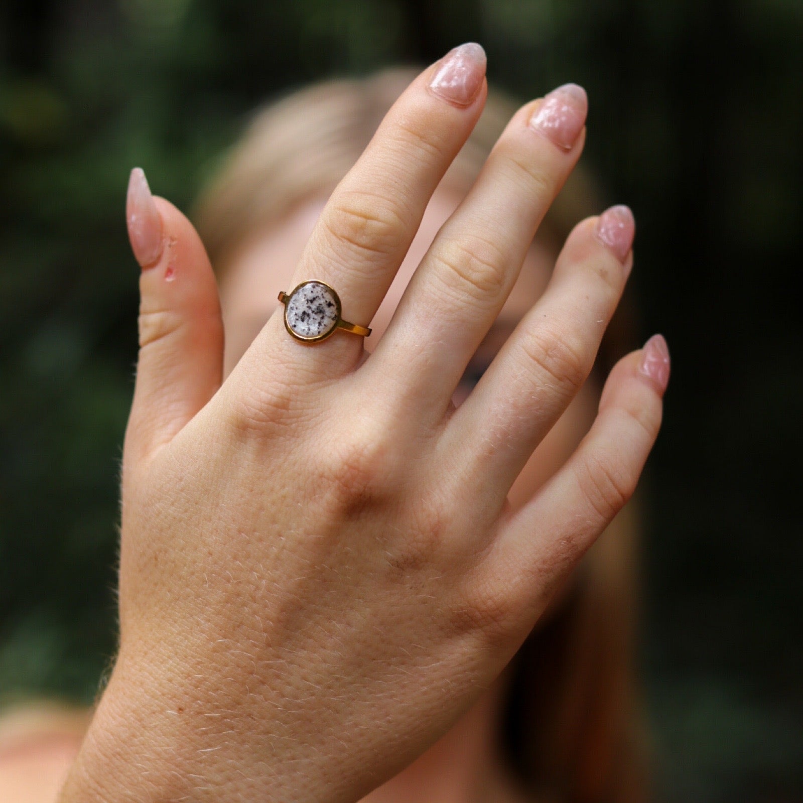 Oval Keepsake Adjustable Ring