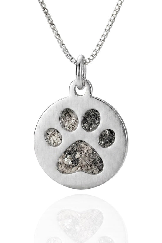 Paw Print Circle Keepsake Necklace