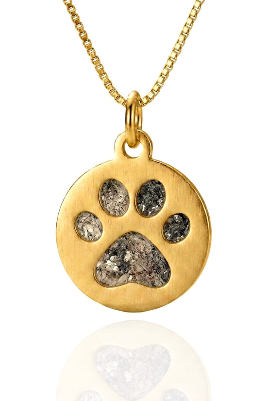 Paw Print Circle Keepsake Necklace