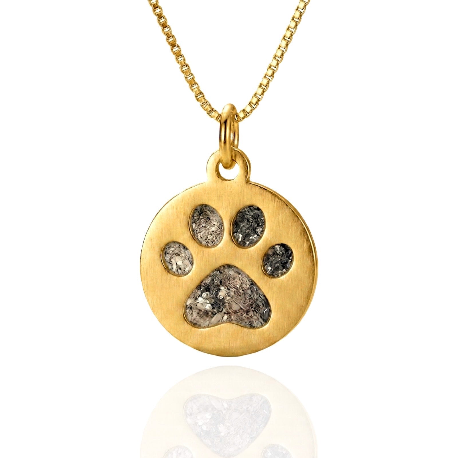Paw Print Circle Keepsake Necklace