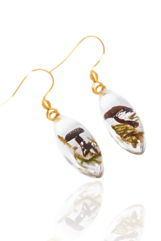 Crystal Mushroom Earrings