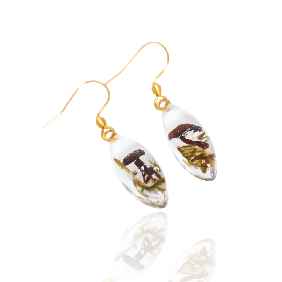 Crystal Mushroom Earrings
