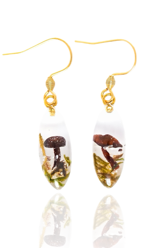 Crystal Mushroom Earrings