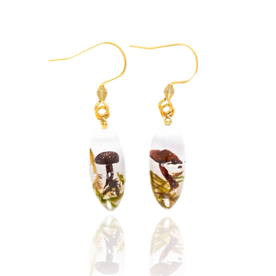 Crystal Mushroom Earrings