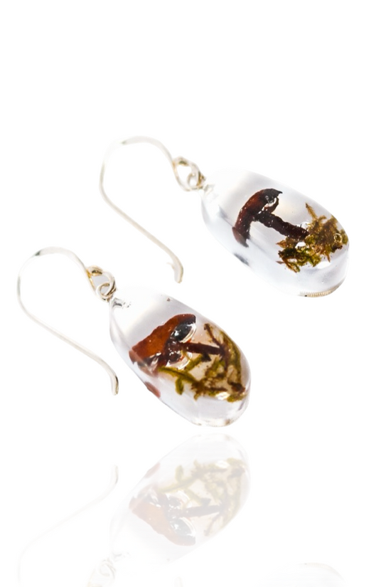Crystal Mushroom Earrings