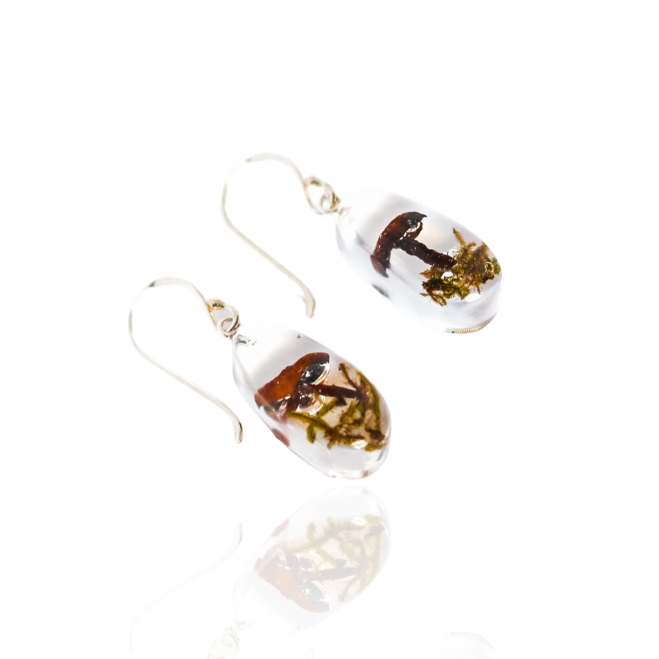 Crystal Mushroom Earrings