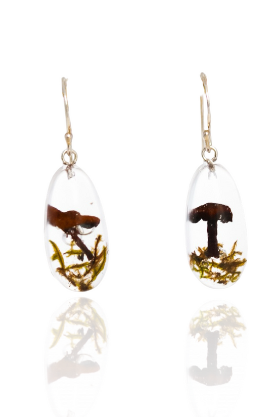 Crystal Mushroom Earrings