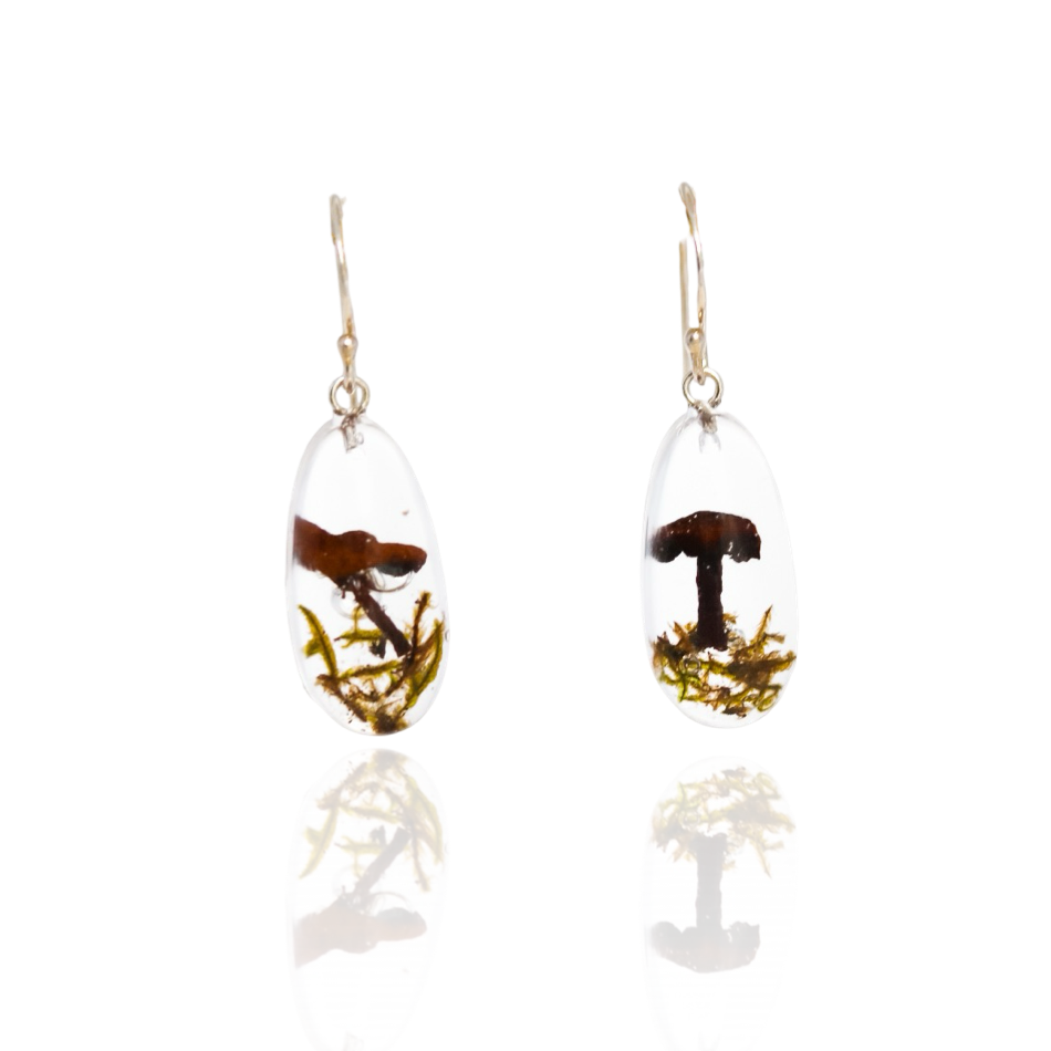 Crystal Mushroom Earrings
